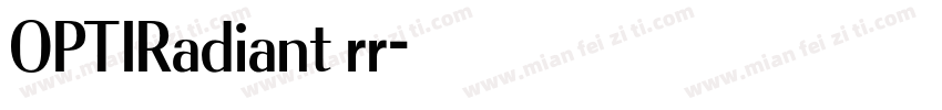 OPTIRadiant rr字体转换